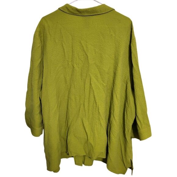 Maggie Barnes Green Tank Shacket Combo, Plus Size 4X 30/32 - Picture 2 of 7